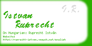 istvan ruprecht business card